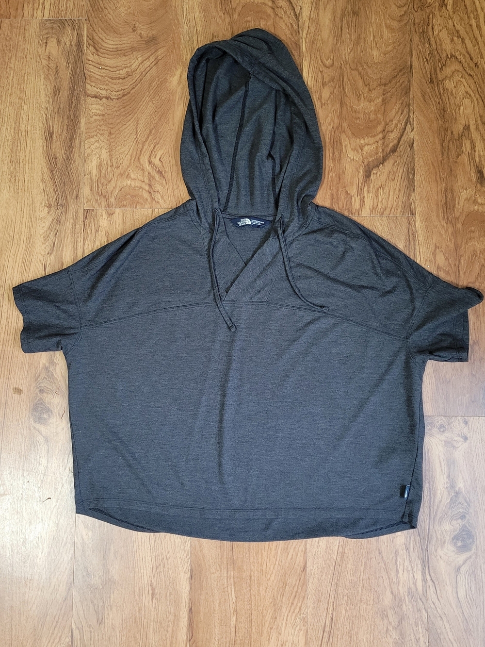 The North Face Charcoal Gray Women's Short Sleeve Hoodie